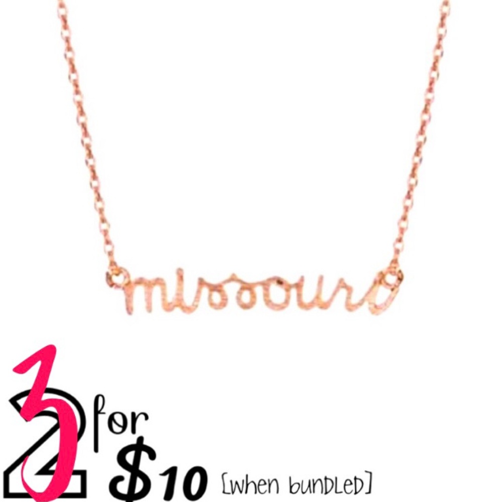 🟣[girly accessories] NWT Missouri Script Necklace